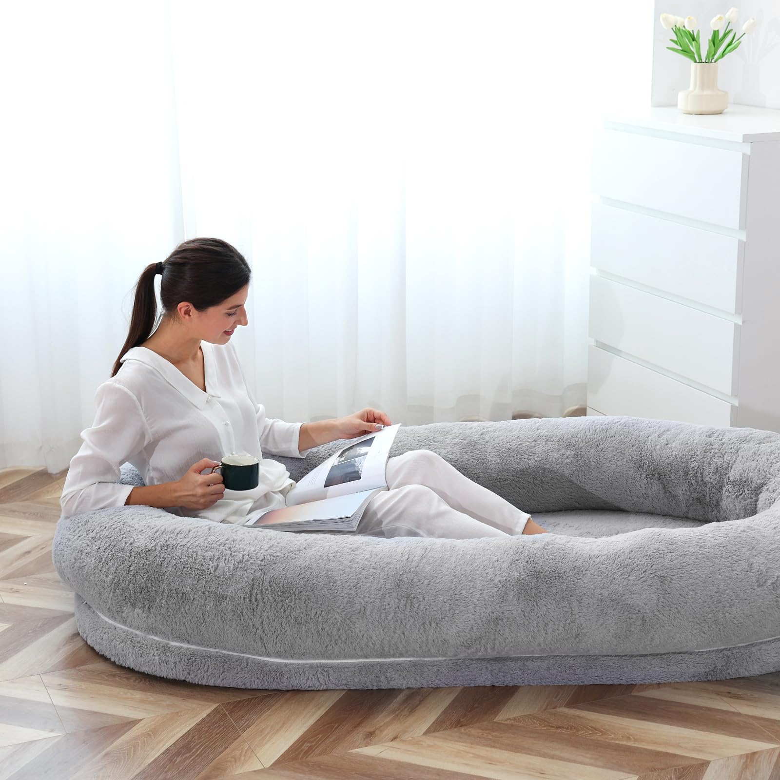 Human-Sized Pet Bed For Cuddling