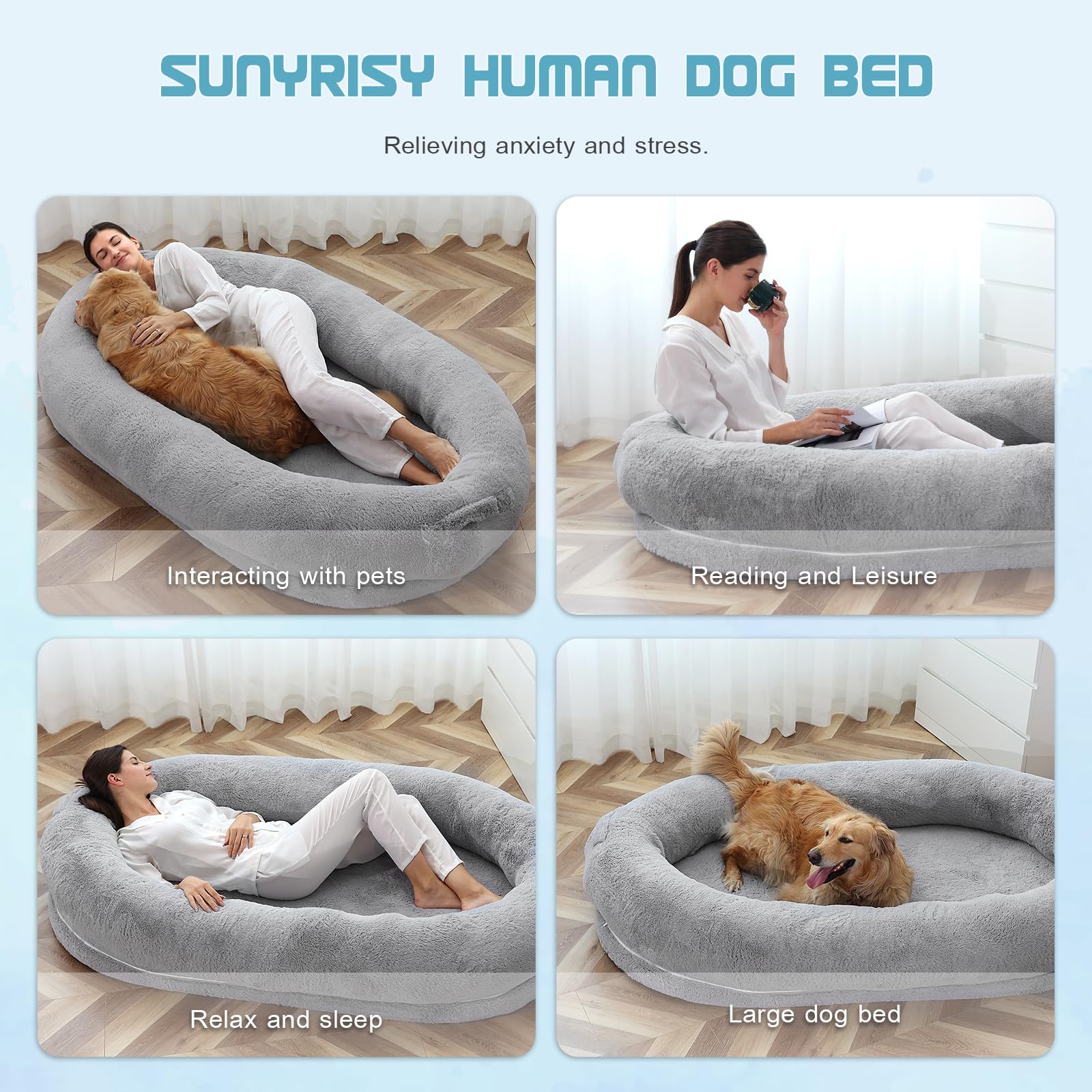 Human-Sized Pet Bed For Cuddling