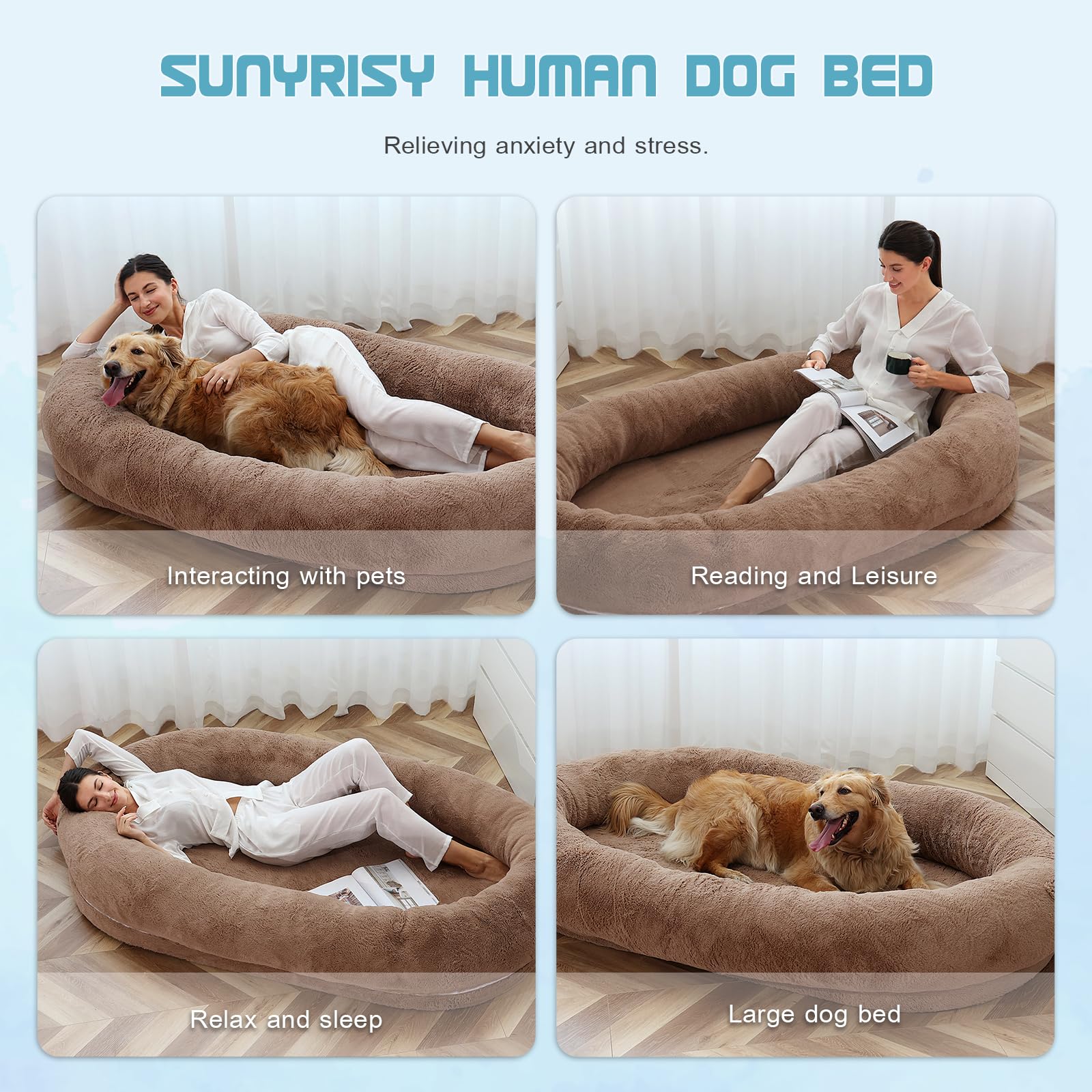 Human-Sized Pet Bed For Cuddling