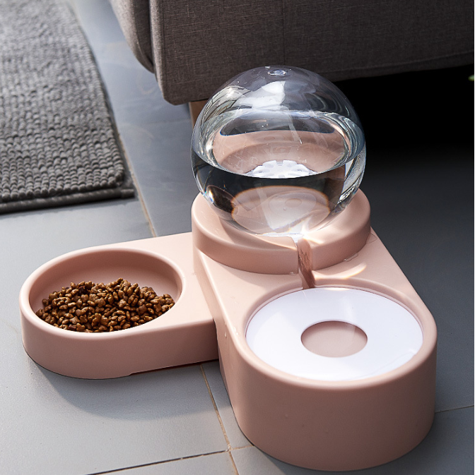 HydroNibble Duo: Pet Water Bowl With Food Bowl