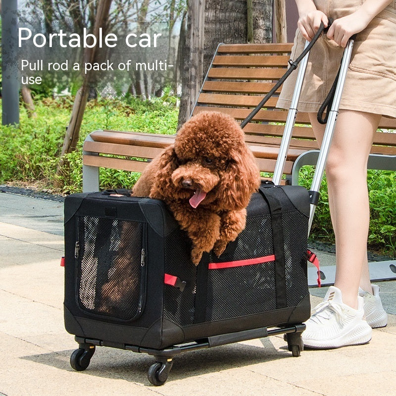 PawPal Pet Trolley Bag Carry Case with Car Mount