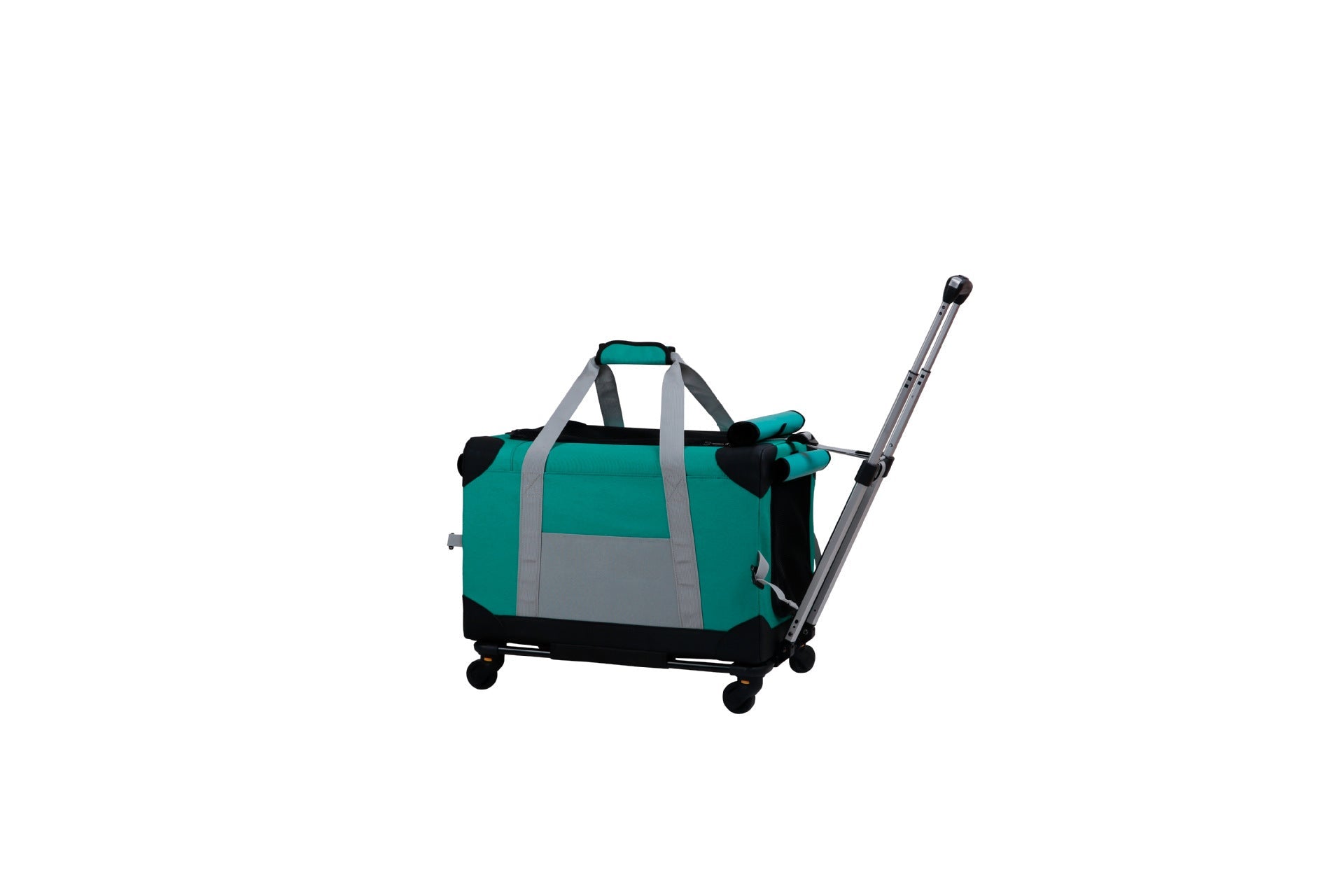 PawPal Pet Trolley Bag Carry Case with Car Mount - Green / Secret Style