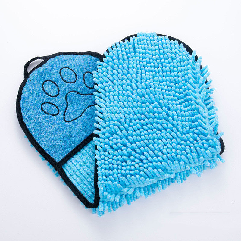 Pet Bathrobe Towel: Quick-Dry Comfort for Dogs & Cats - Blue