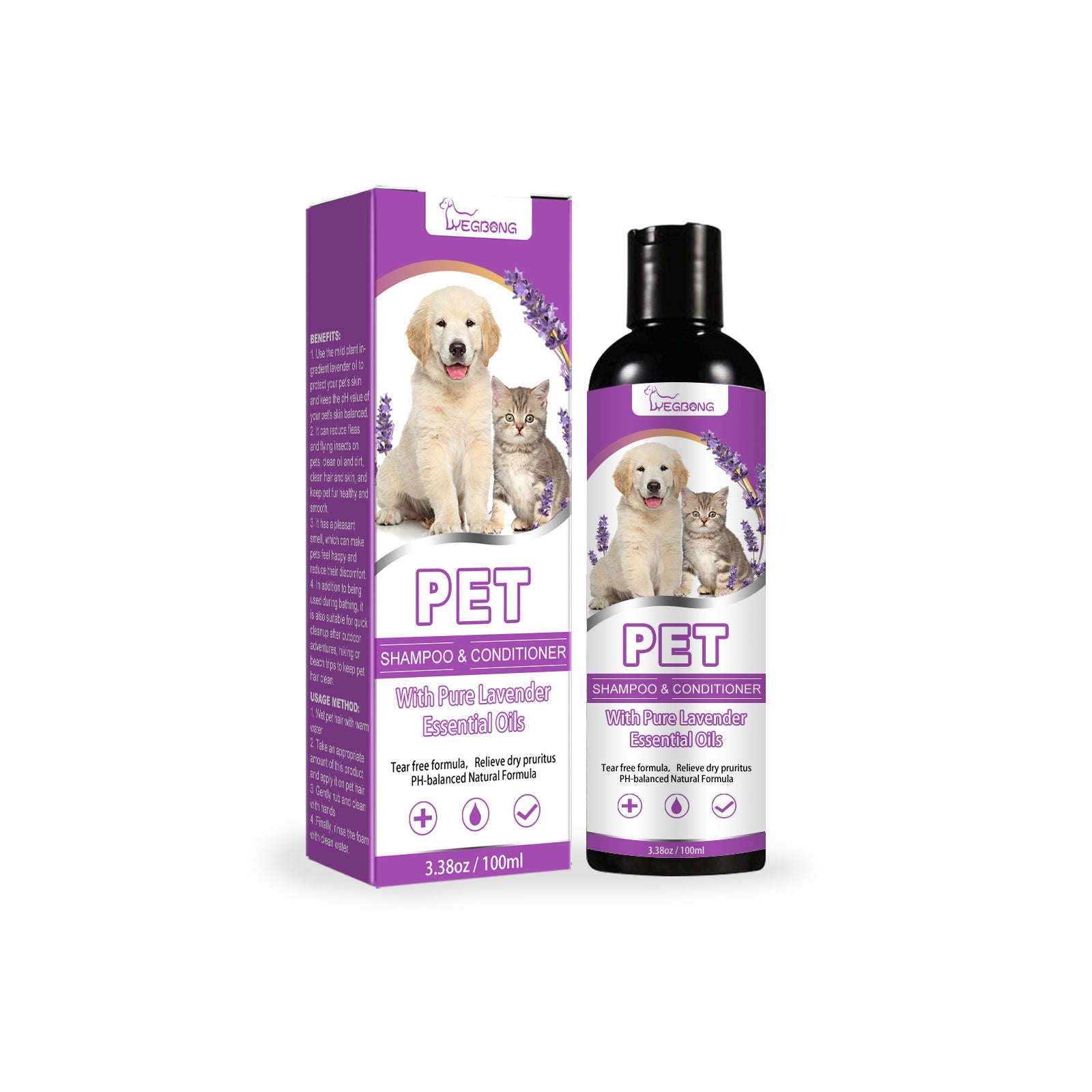 Pet Shampoo for Itch-Free & Silky Coats - 100ml