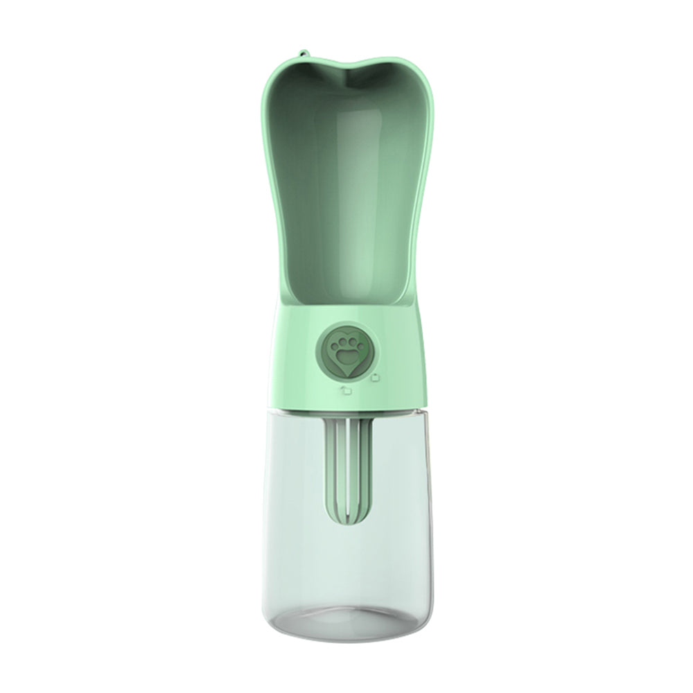 Portable Water Bottle & Feeder for Pets - Green