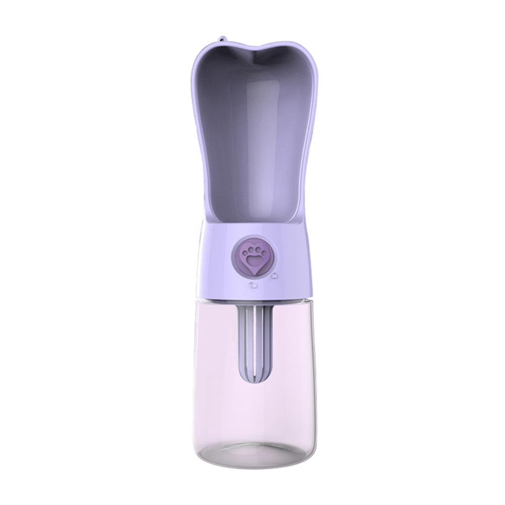 Portable Water Bottle & Feeder for Pets - Purple