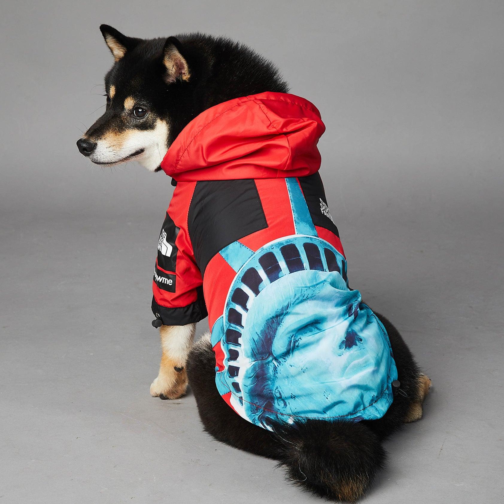 Statue of Liberty Inspired Pet Shell Jacket - PetPlay Innovations