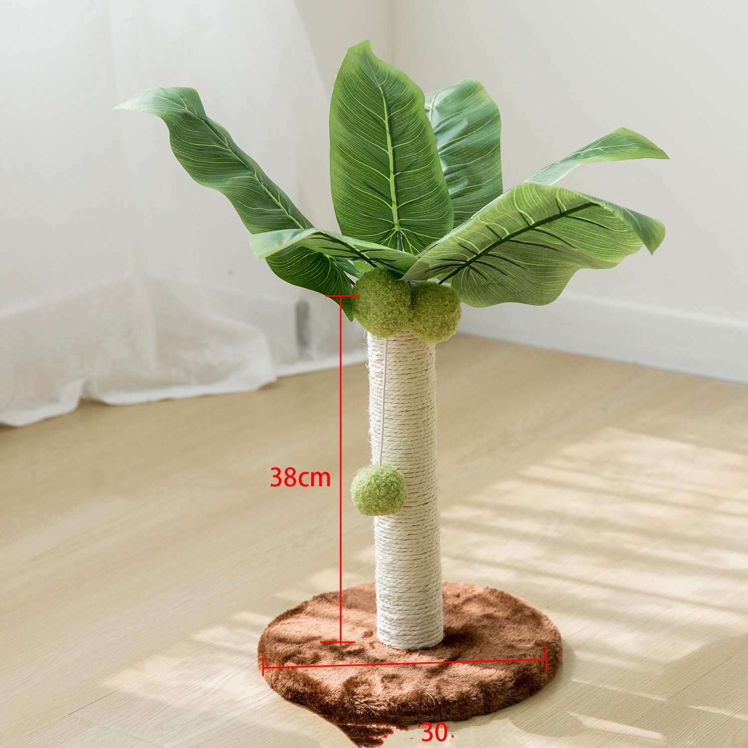 TropicPurr: Small Coconut Tree Cat Scratch Pole