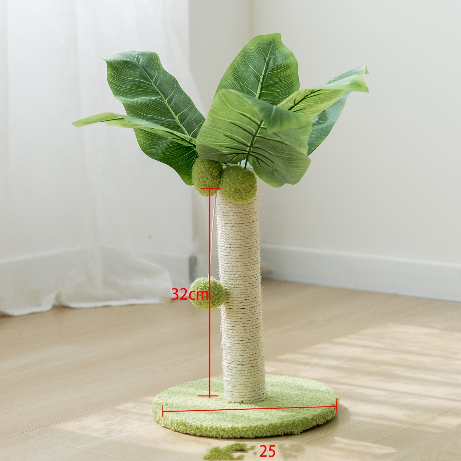 TropicPurr: Small Coconut Tree Cat Scratch Pole