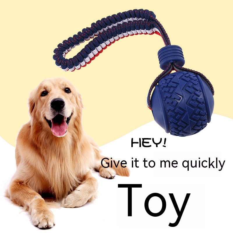 Tug & Play: Tire Ball & Strap Elastic Dog Toy