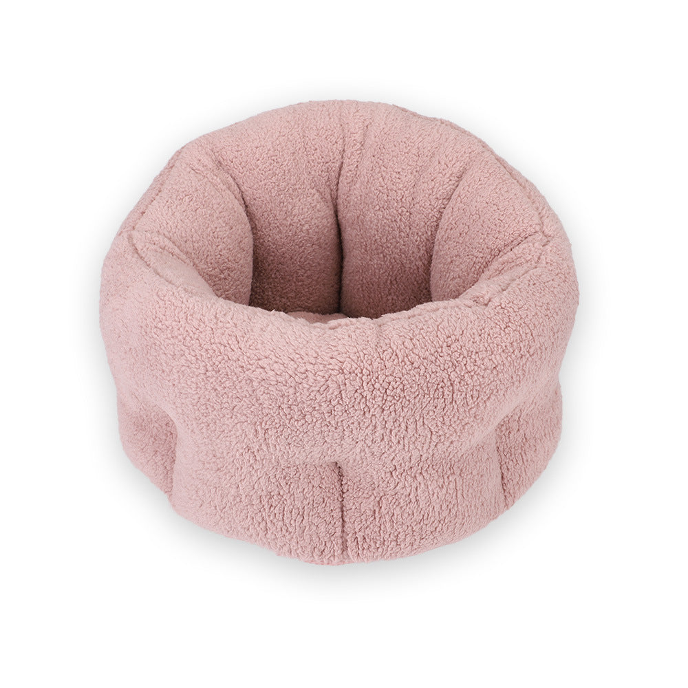 Washable Pet Cotton Wool Kennel/Bed - Pink