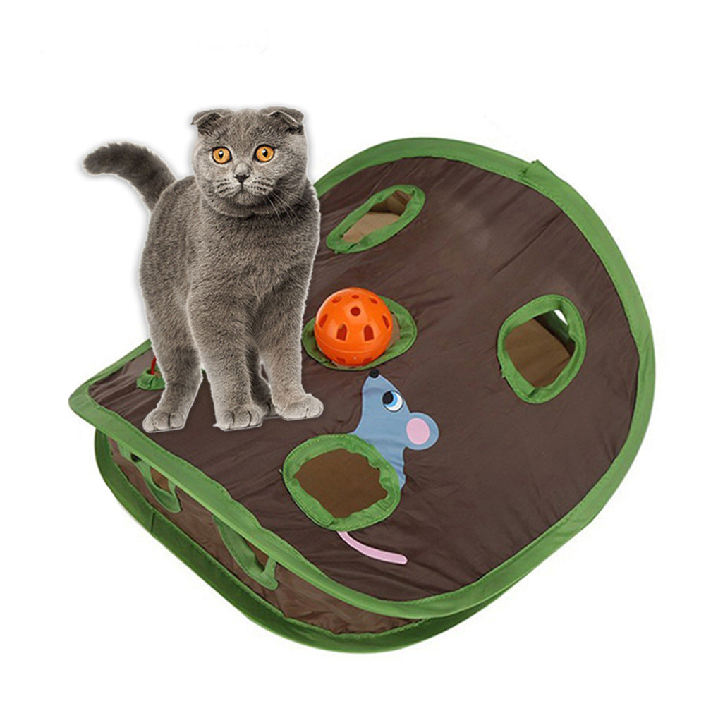 Whisker Wonders: 9 Holes Interactive Cat Tunnel